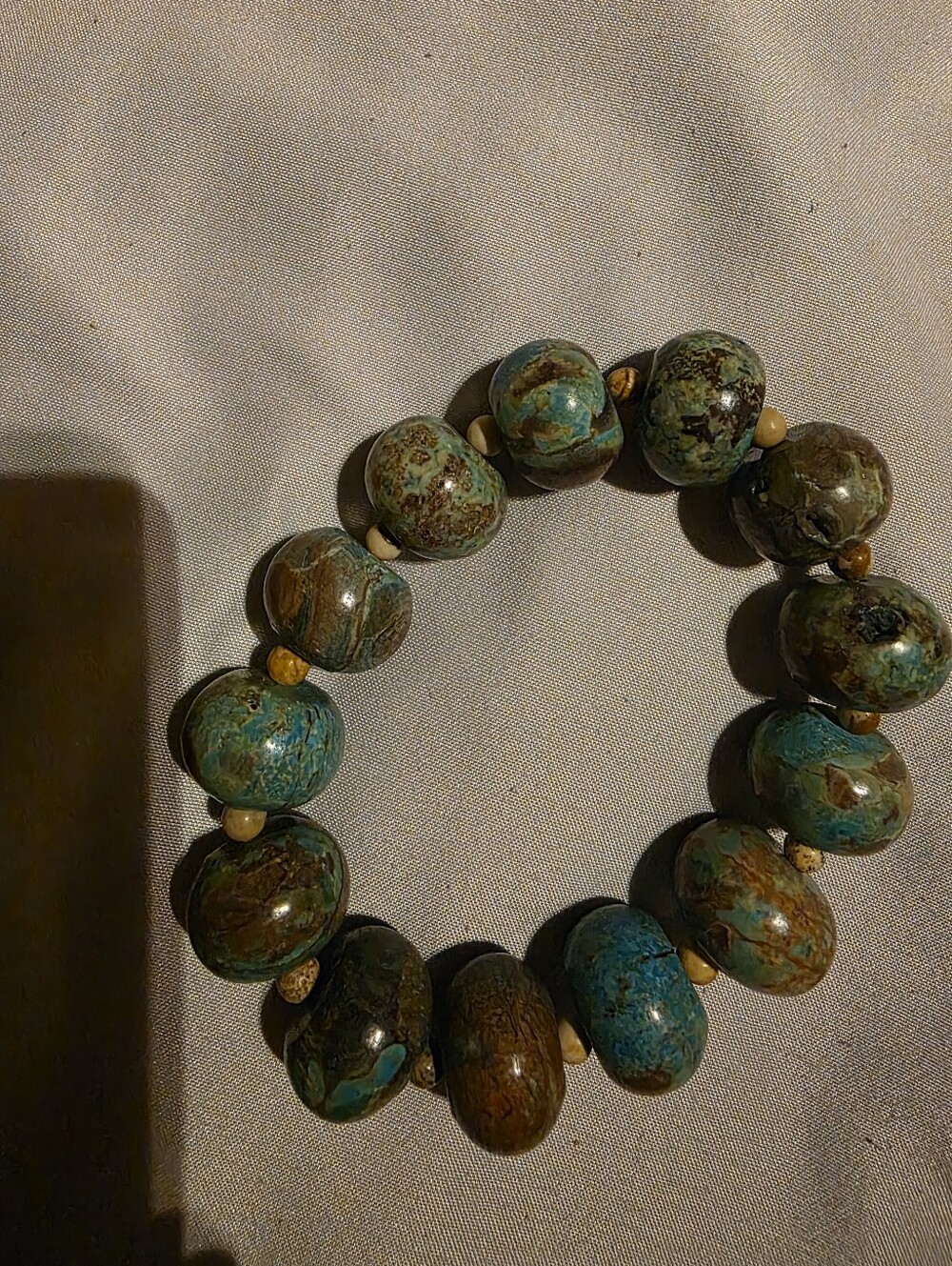 Handcrafted Turquoise Beaded Bracelet - Picture 6 of 7